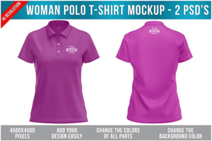 Women’s Polo Shirt Mockup 2 PSD