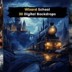 Magical Wizard School Digital Backdrops