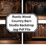 Rustic Wood Country Barn Studio Backdrop