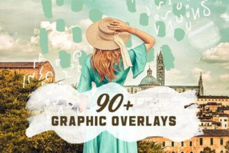 100 Graphic Overlays Bundle for Photoshop & Illustrator