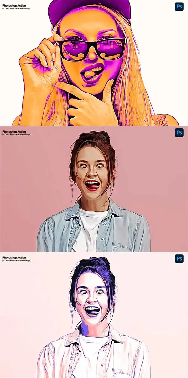 Cartoon Effect 4 Photoshop Action