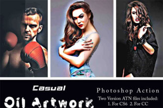 Casual Oil Artwork Photoshop Action