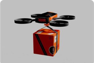 Delivery Drone PSD Mockup