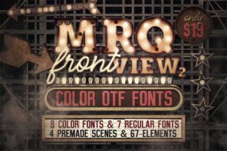 Marquee Front View Color Fonts