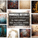 Whimsical Butterfly Backdrops Bundle