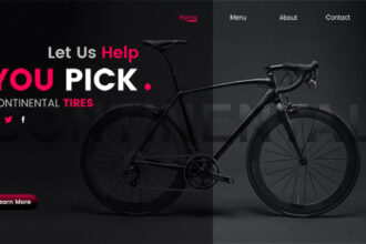 Banner For Bicycle-E Commerce Website Banner Design