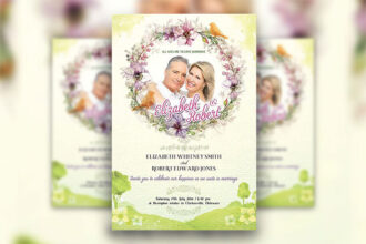 Floral Wedding Invitation and Flyer Template