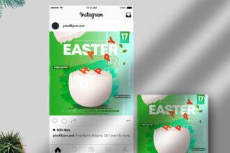 Green Refreshing Easter Egg Hunt Instagram Template