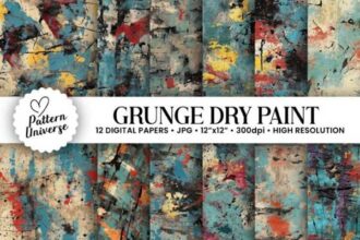 Grunge Dry Paint Texture Backgrounds