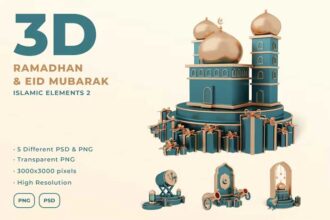 Ramadhan and Eid Mubarak 3D Object 2