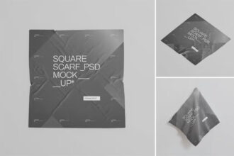 Square Scarf Mockup